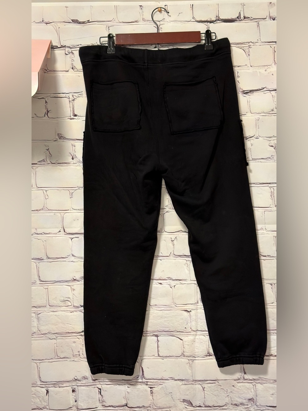 FRANK & EILEEN EAMON TRIPLE FLEECE JOGGER BLACK SIZE S RELAXED COTTON CLASSIC - Picture 9 of 10